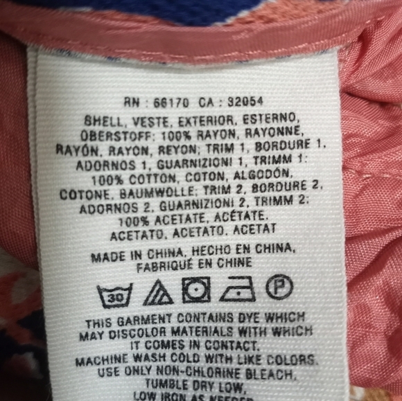 Pilcro Paz Ikat Joggers Royal Blue Sz 26 - Picture 6 of 16